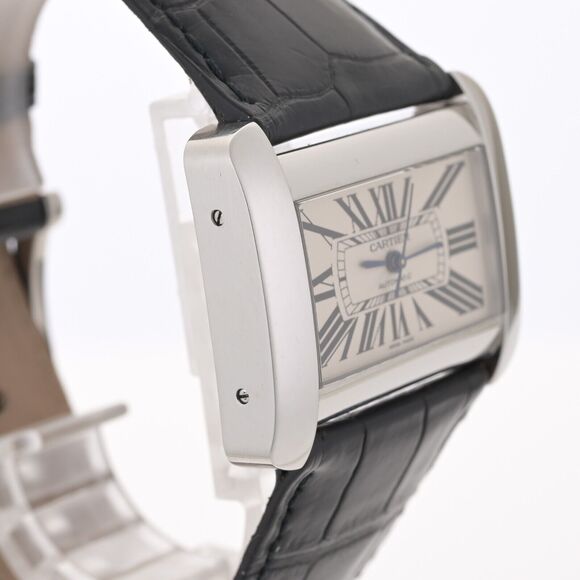 Cartier Tank Divan Large 2612 White Roman Dial 38mm Automatic SS Watch - Picture 3 of 8
